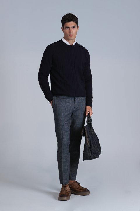 Peter Smart Erkek Chino Pantolon Slim Fit Gri - Lufian