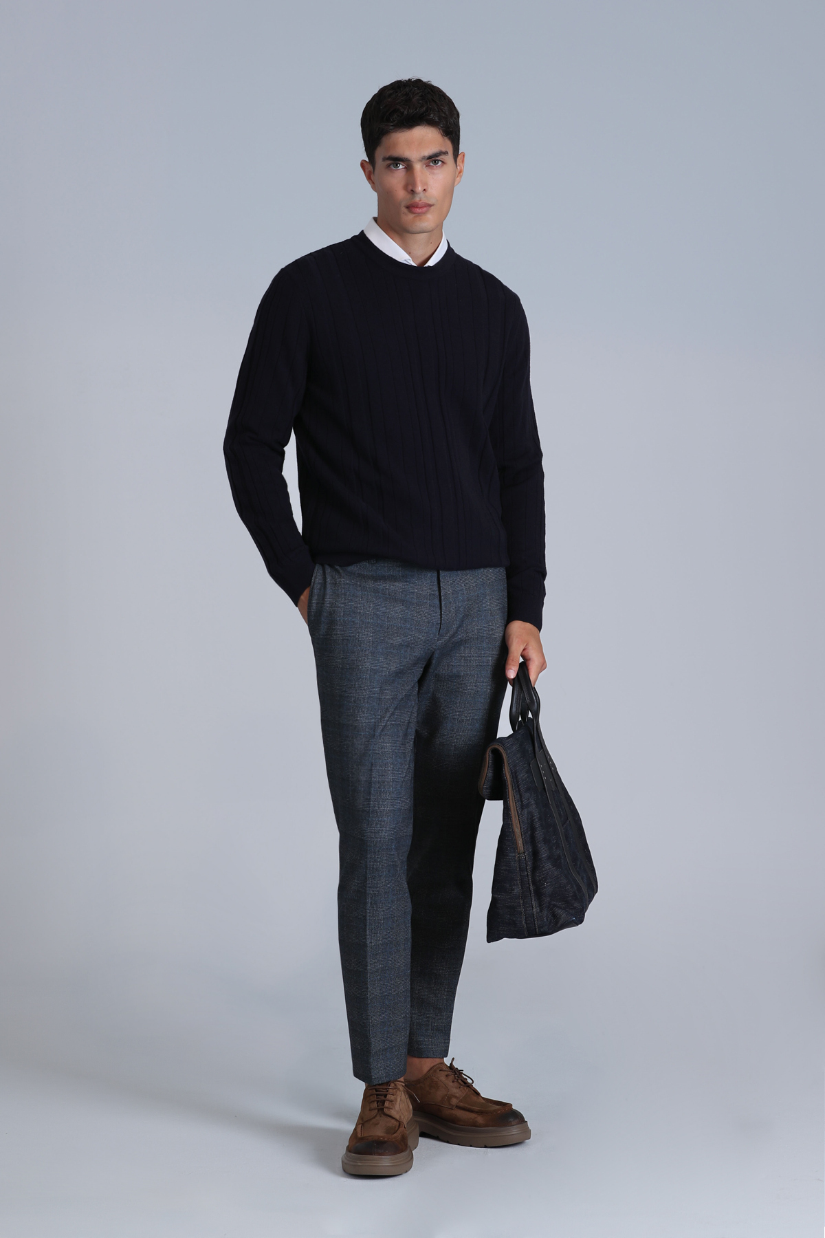 Peter Smart Mens Chino Pants Slım Fıt Grey - Lufian