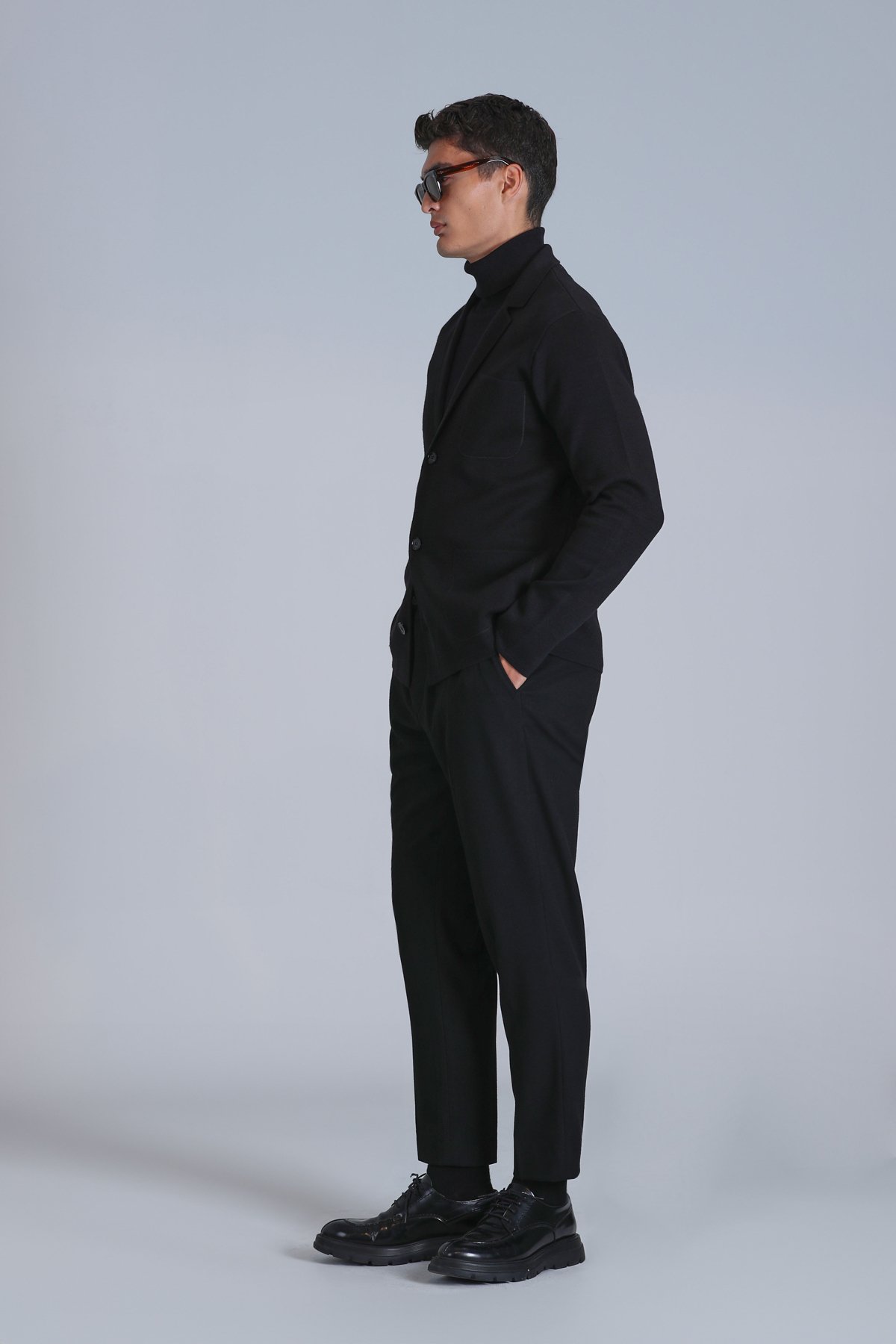 Pier Sports Mens Chino Pants Slım Fıt Black - Lufian (1)