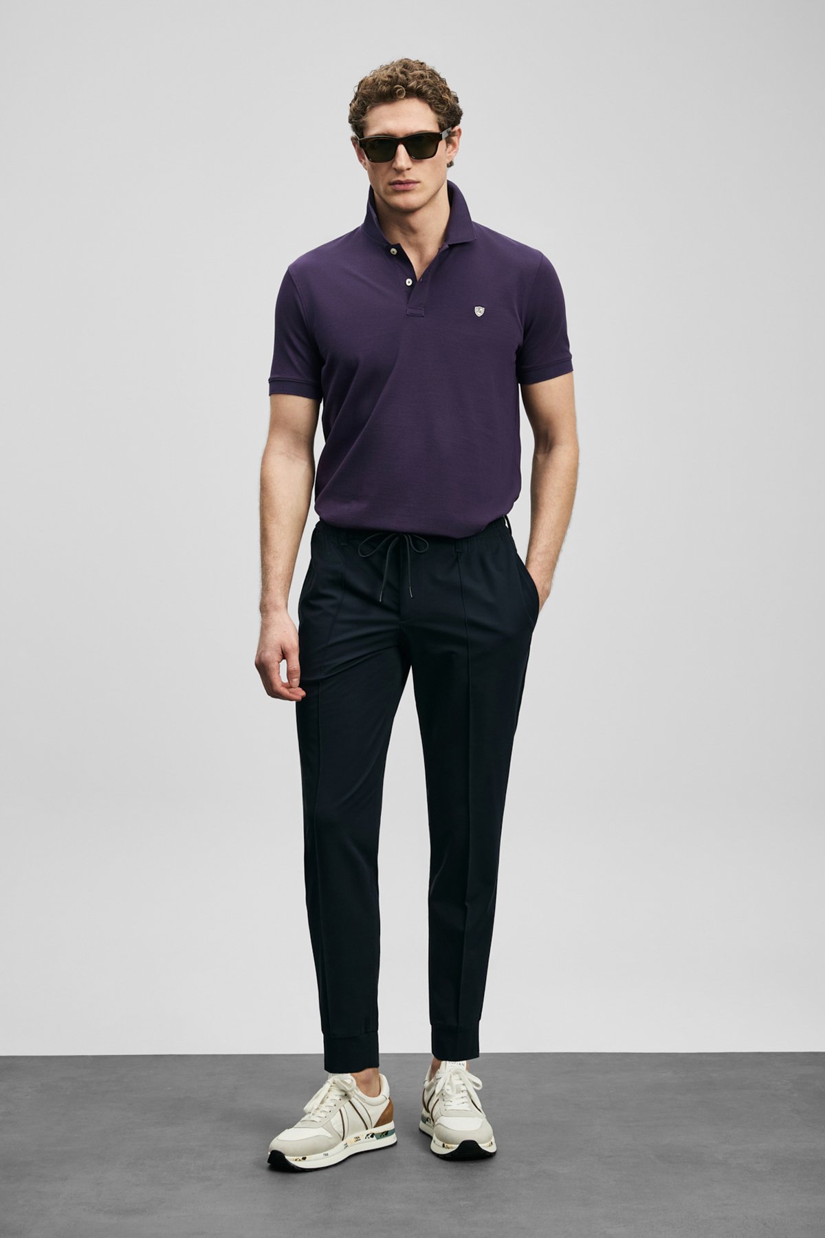 Pito Jogger Pants Slim Fit Navy Blue - LUFIAN