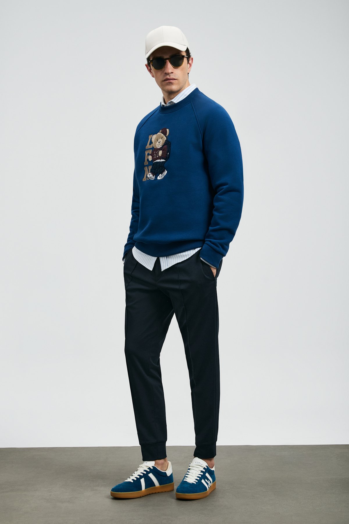 Pıto Jogger Pants Slim Fit Navy Blue - LUFIAN