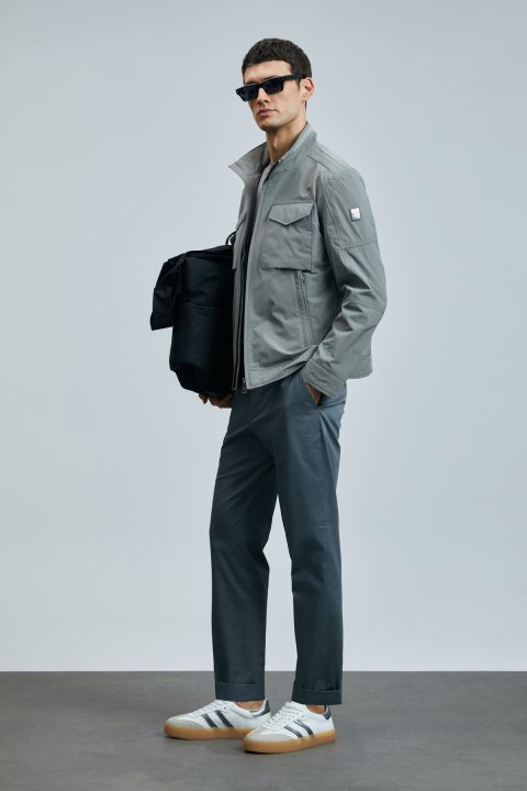 Plus Smart Men's Chino Pants Slim Fit Green - LUFIAN