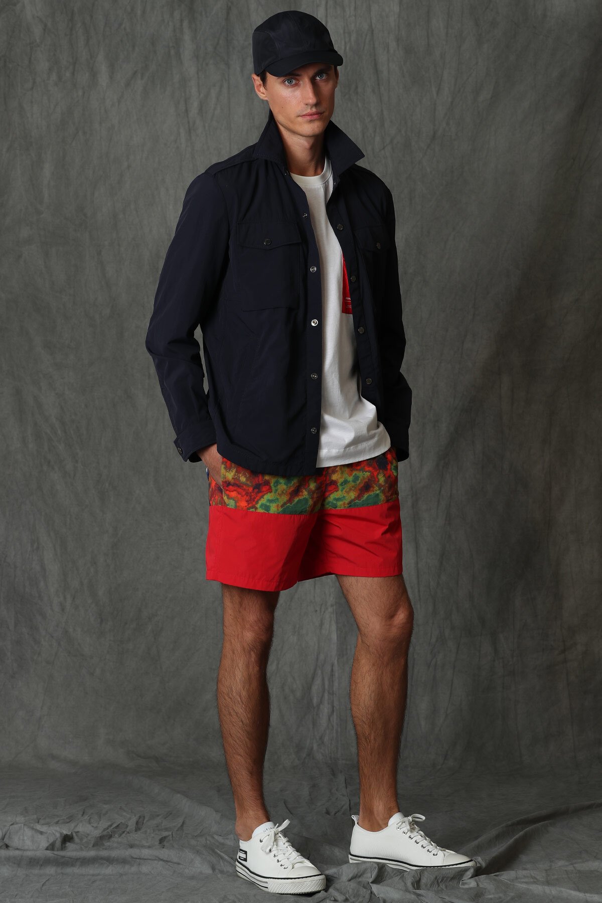Poınt Men's Swim Shorts Red - LUFIAN