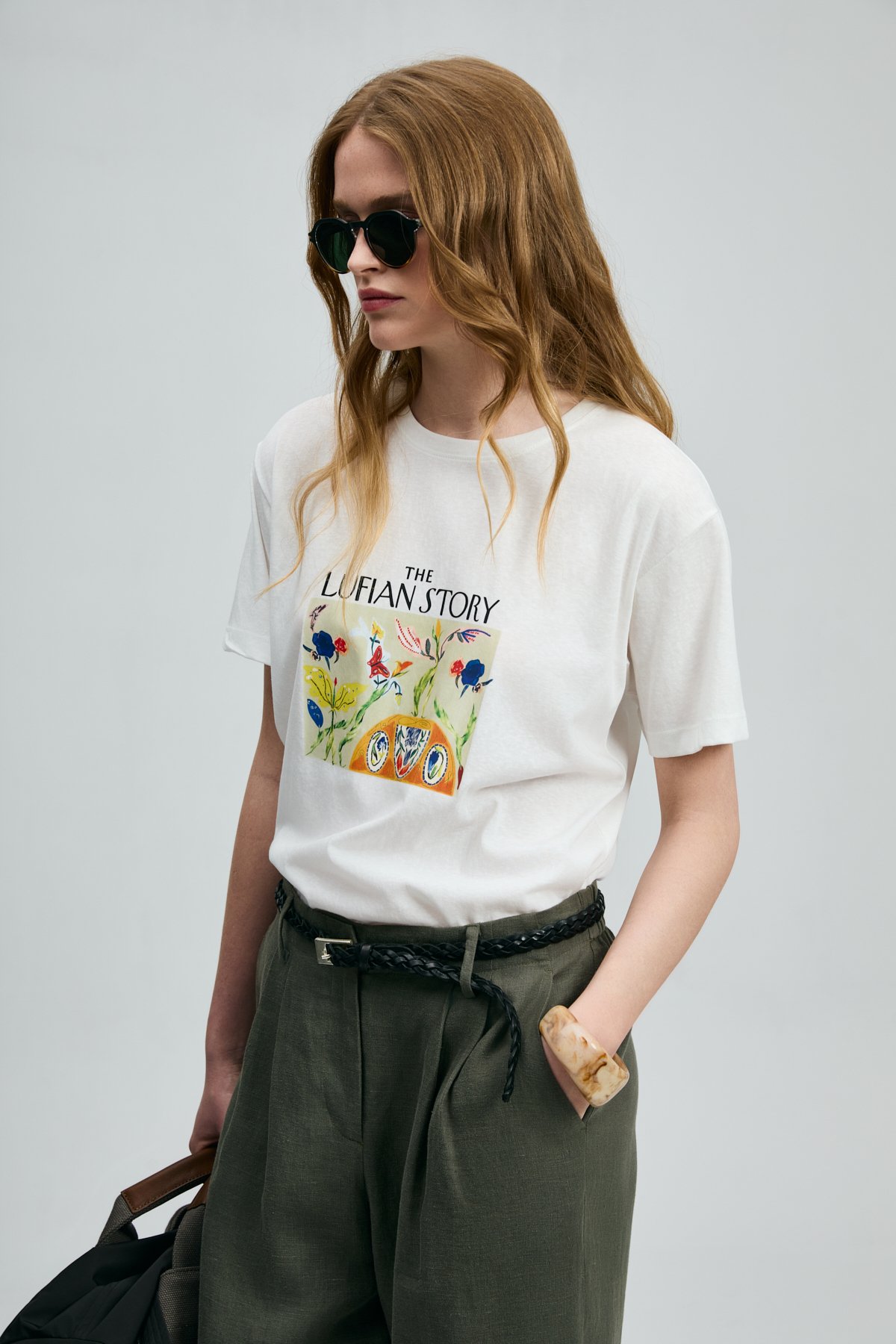 Poly Women's T-Shirt Off White - LUFIAN