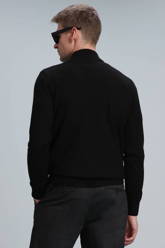 Port Half Fisherman Mens Sweater Black - 6