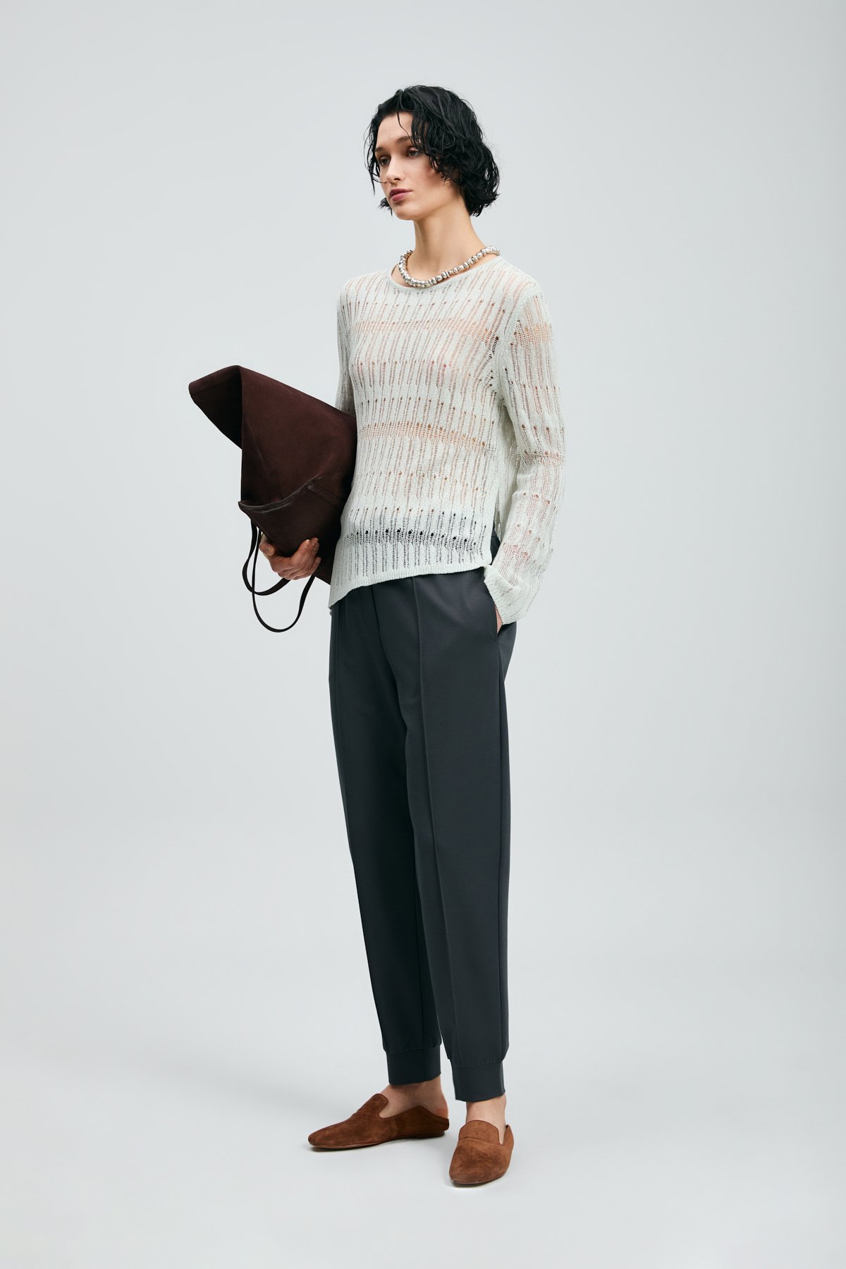 Porto Women's Trousers Anthracite - LUFIAN