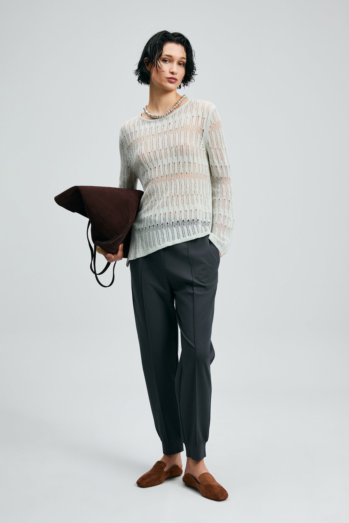 Porto Women's Trousers Anthracite - LUFIAN