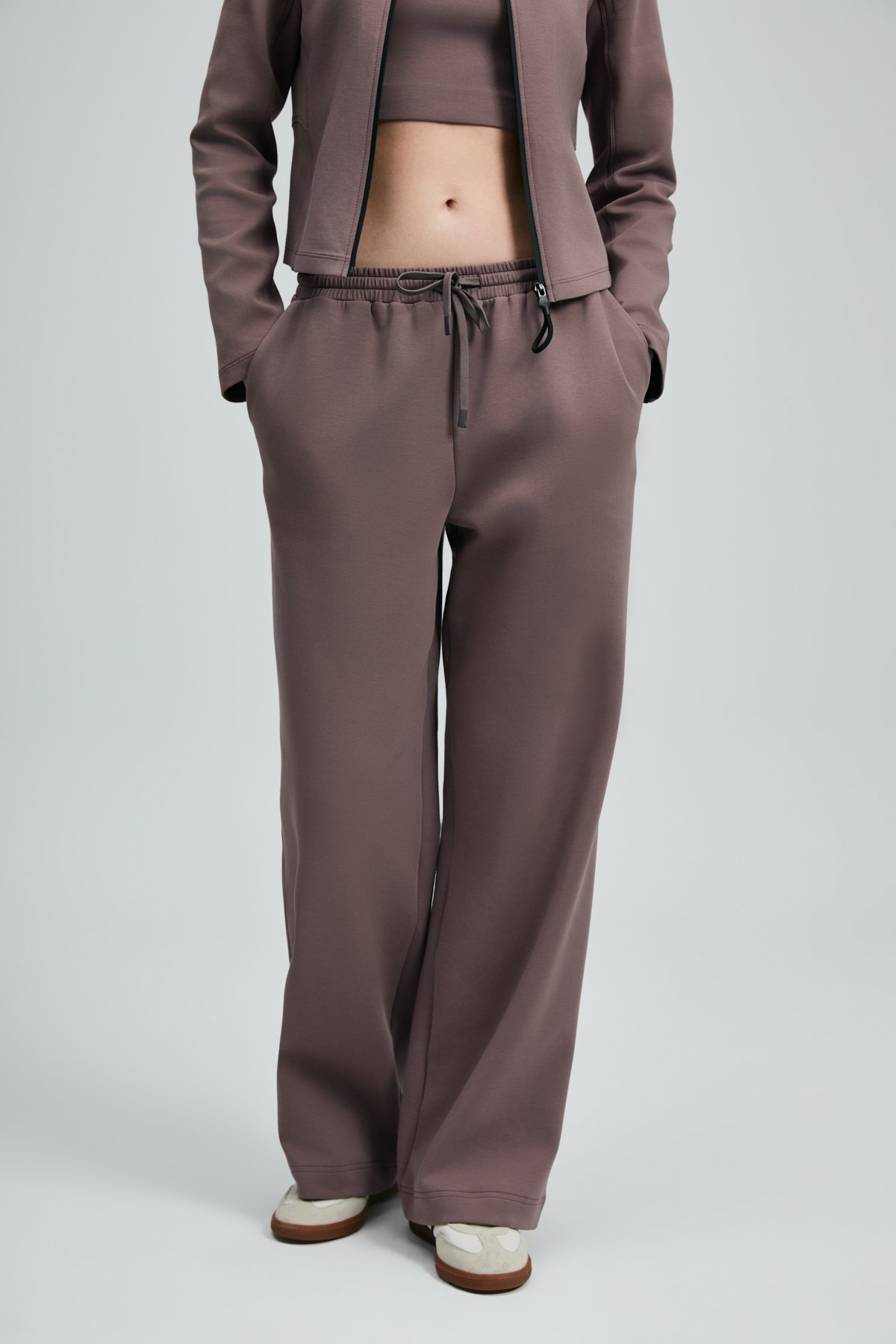 Porto Knitted Woman Tracksuit Damson - Lufian (1)