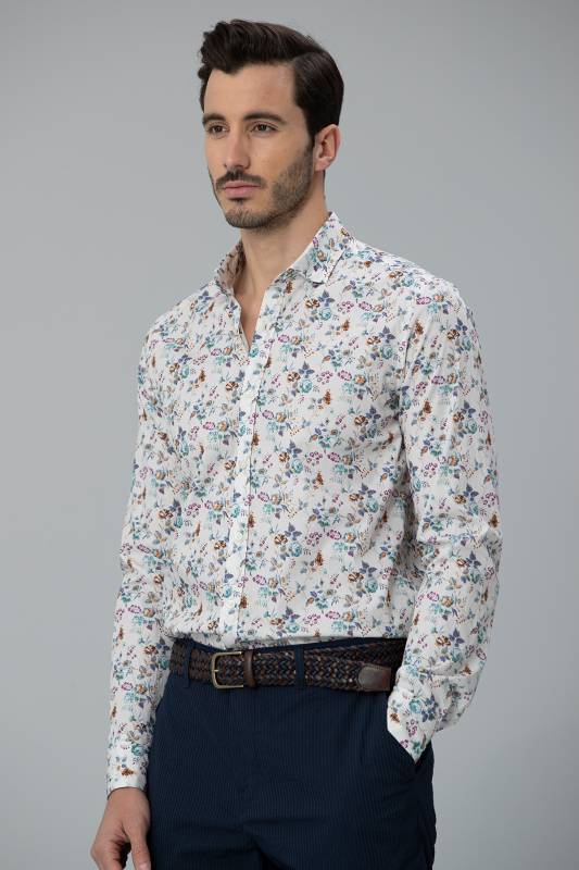 Prox Mens Smart Shirt Slım Fıt Beıge - 1