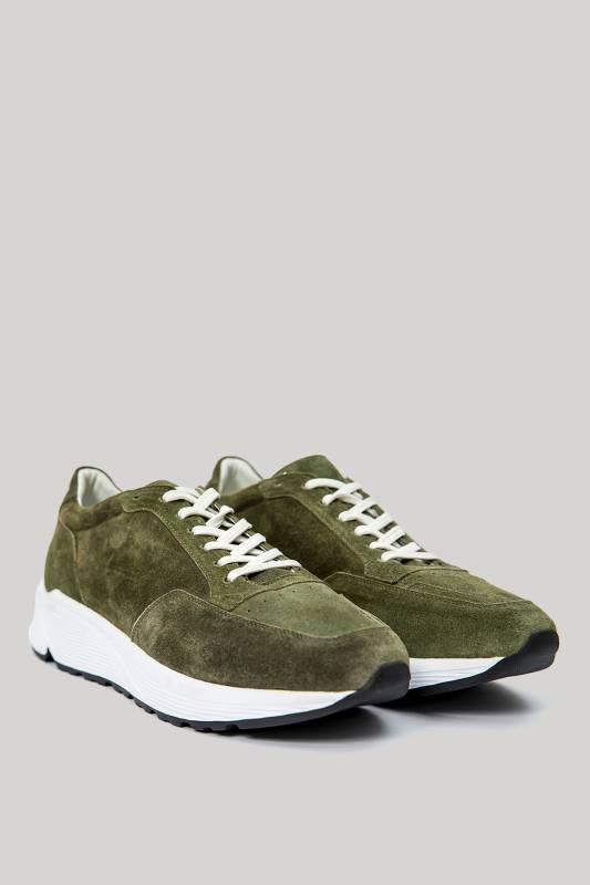 Prunella Leather Sneakers Khakı - 4