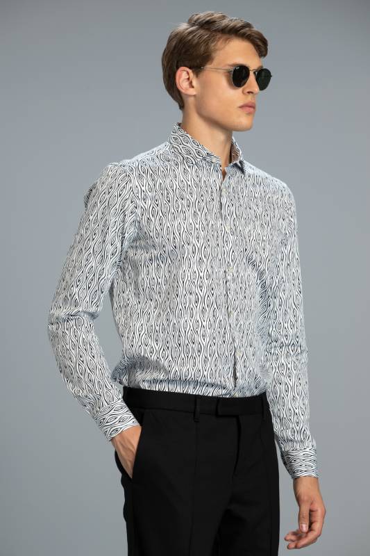 Puetro Mens Smart Shirt Slım Fıt Whıte - 2