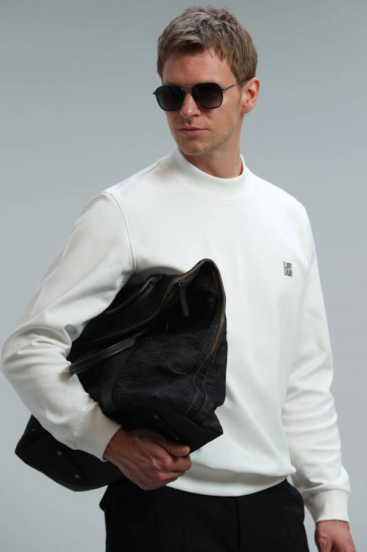 Randal Male Sweatshirt Off Whıte - 5