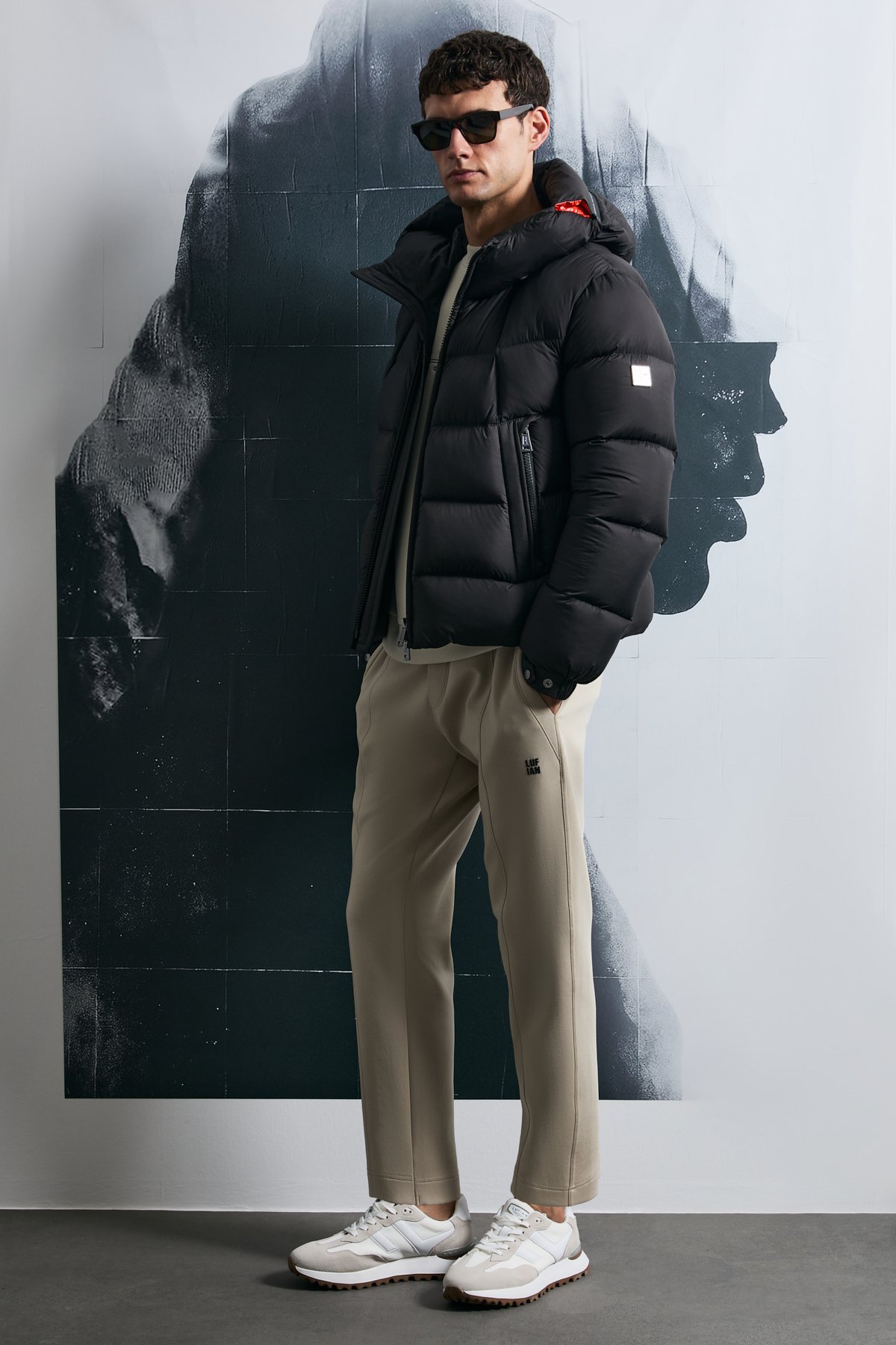 Rex Men's Sweatpants Beige - LUFIAN