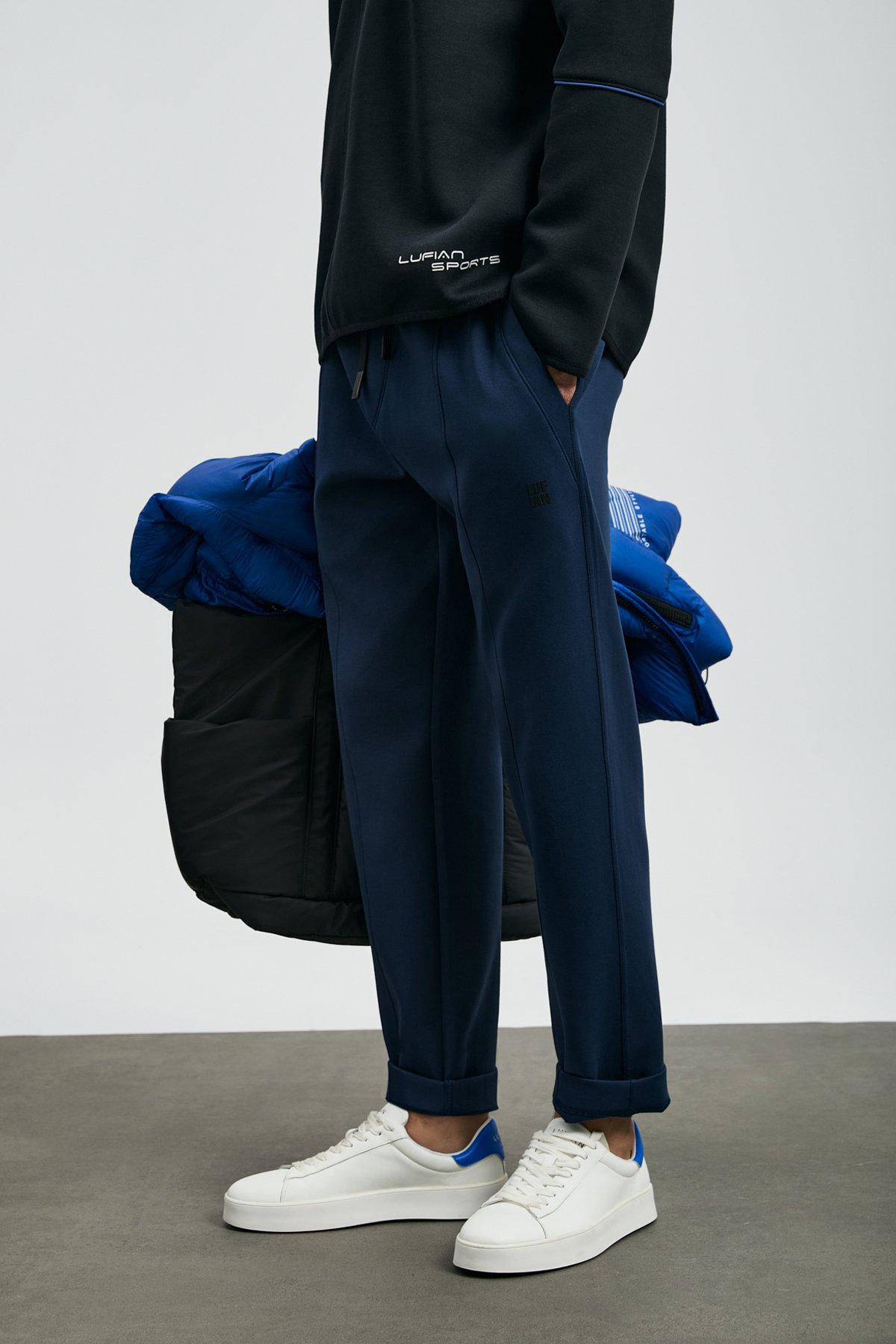 Rex Men's Sweatpants Navy Blue - LUFIAN (1)