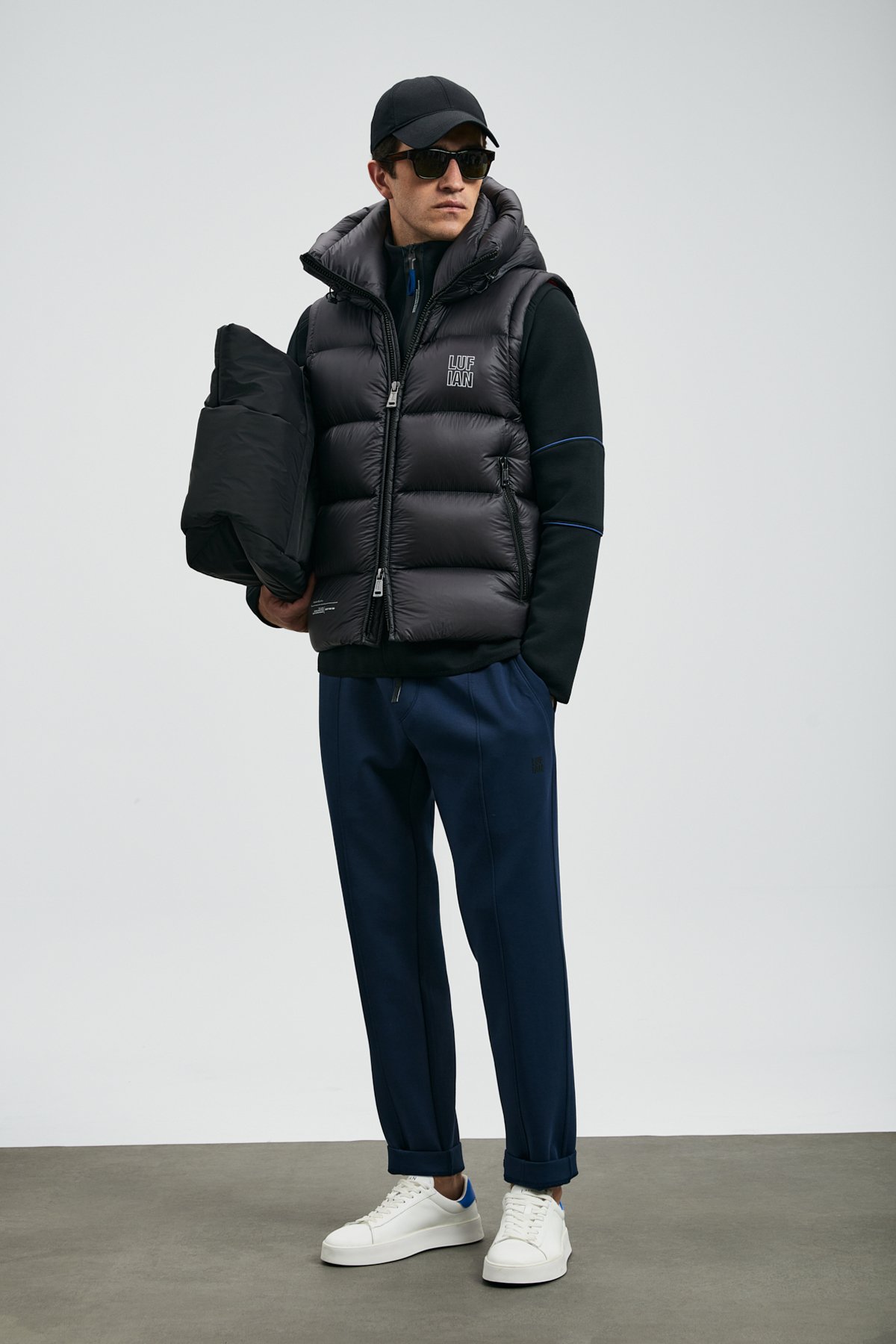 Rex Men's Sweatpants Navy Blue - LUFIAN