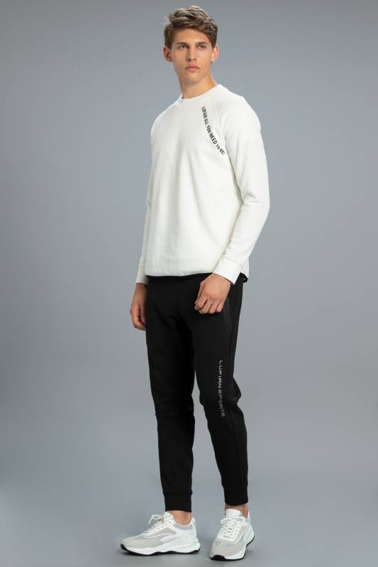 Rıch Male Sweatshirt Off Whıte - 2