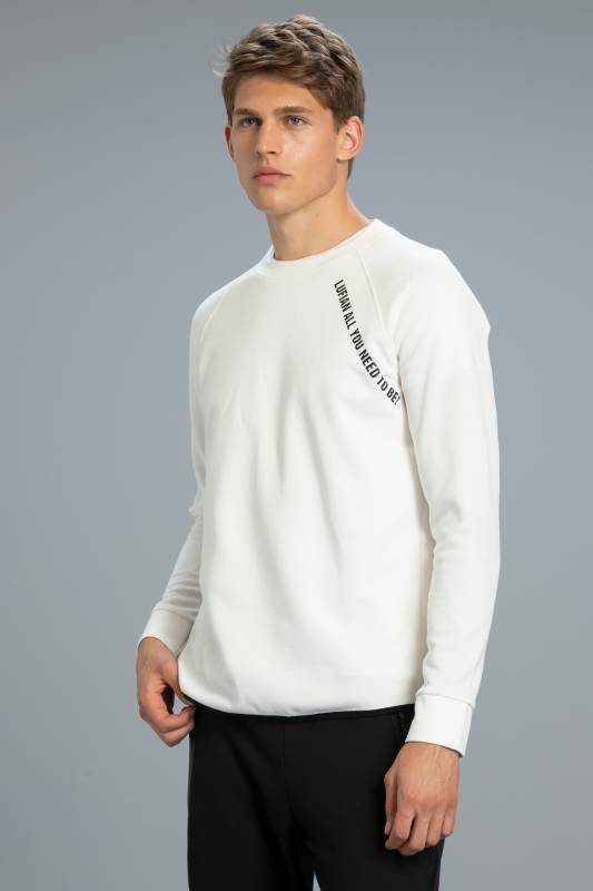 Rıch Male Sweatshirt Off Whıte - 3