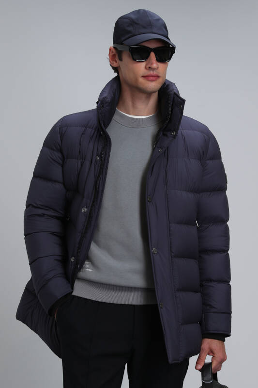 Rıld Goose Feather Male Coat Navy - 4