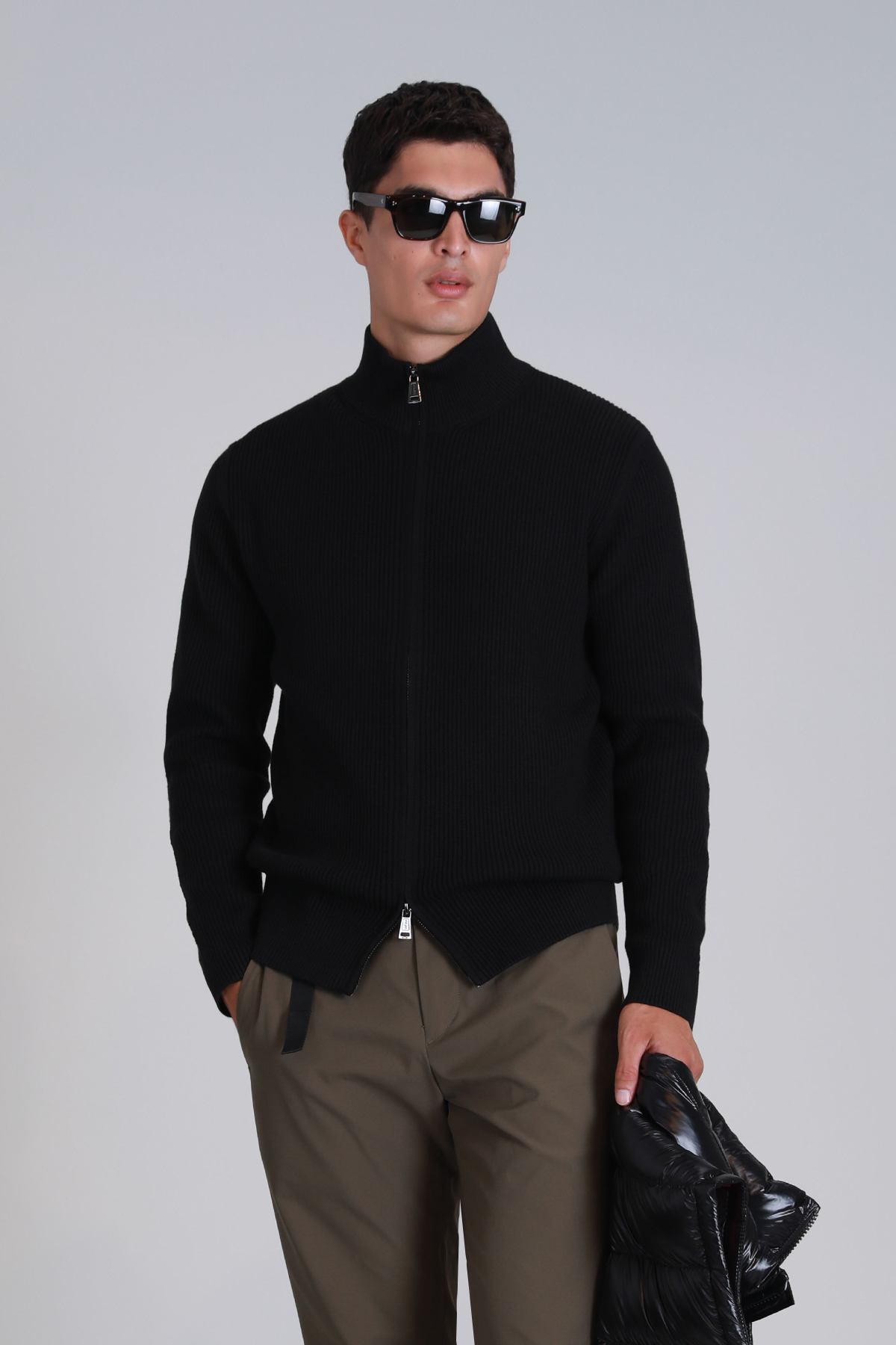 Road Male Cardigan Black - Lufian