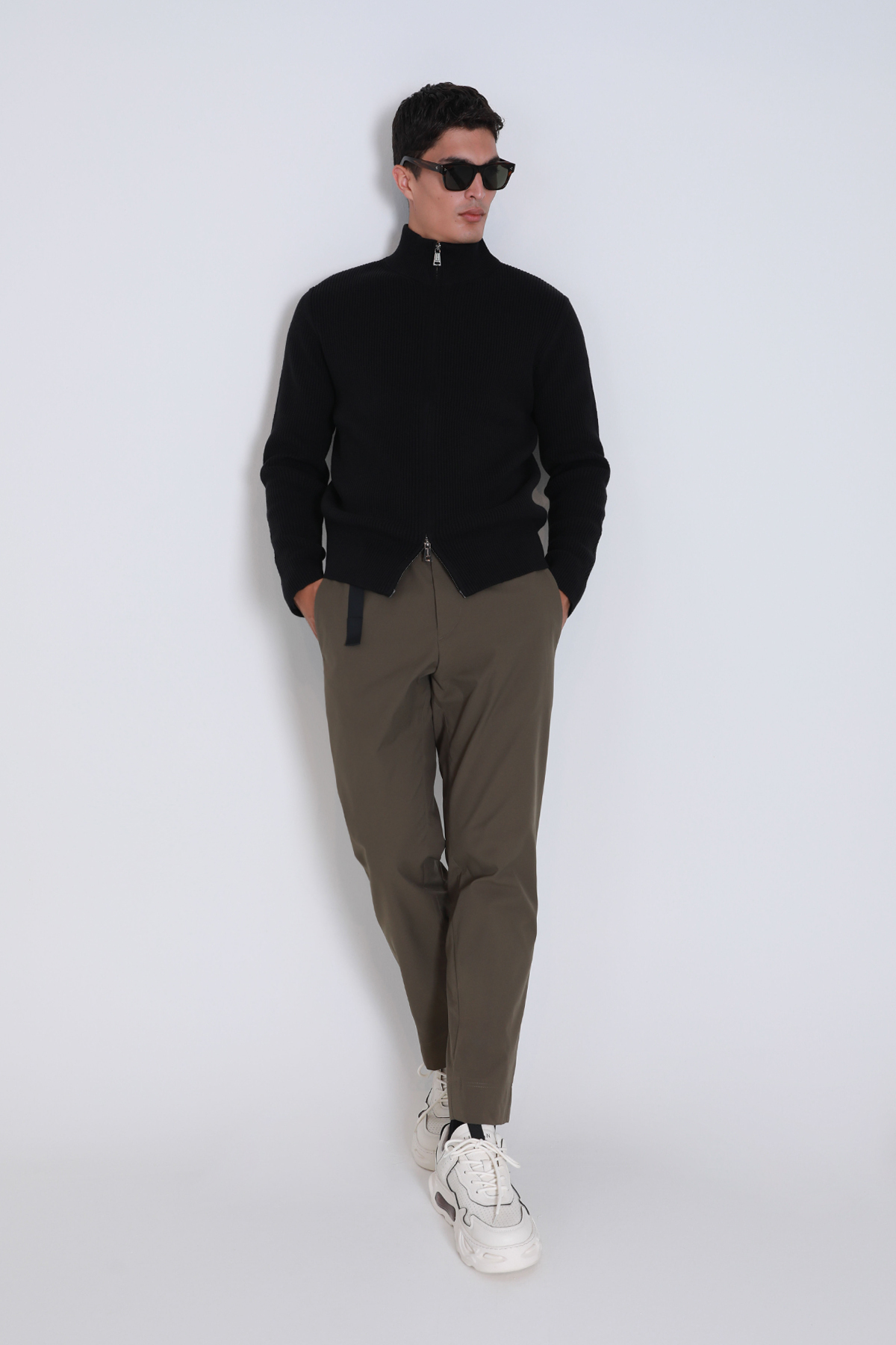 Road Male Cardigan Black - Lufian (1)