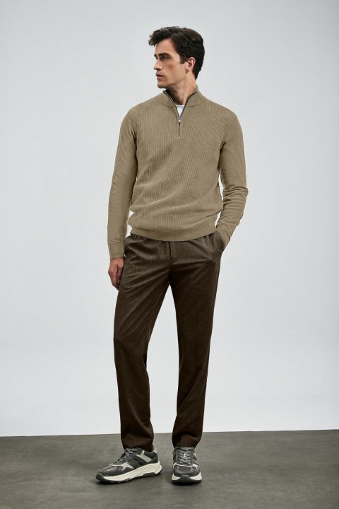 Robın Men's Sweater Olive Green - LUFIAN
