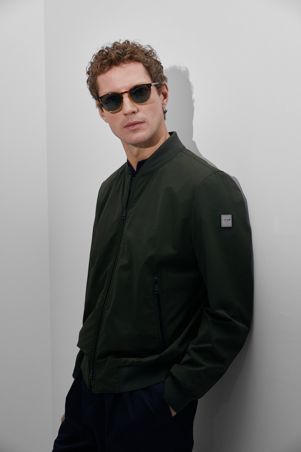 Roger Men's Coat Green - LUFIAN