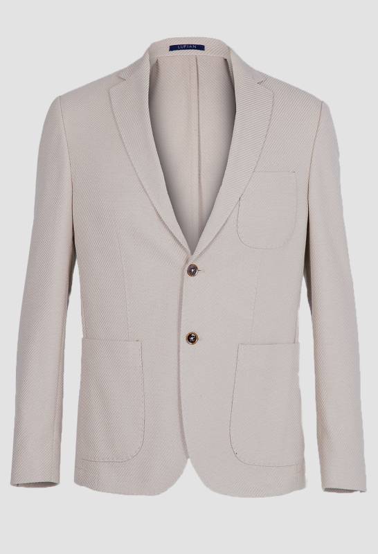 Ronan Sports Mens Blazer Jacket Slım Fıt Lıght Beıge - 1