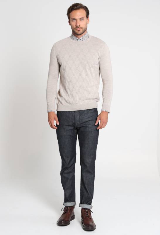 Rosa Mens Sweater Beıge - 1