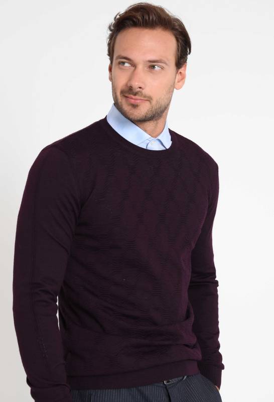 Rosa Mens Sweater Damson - 3