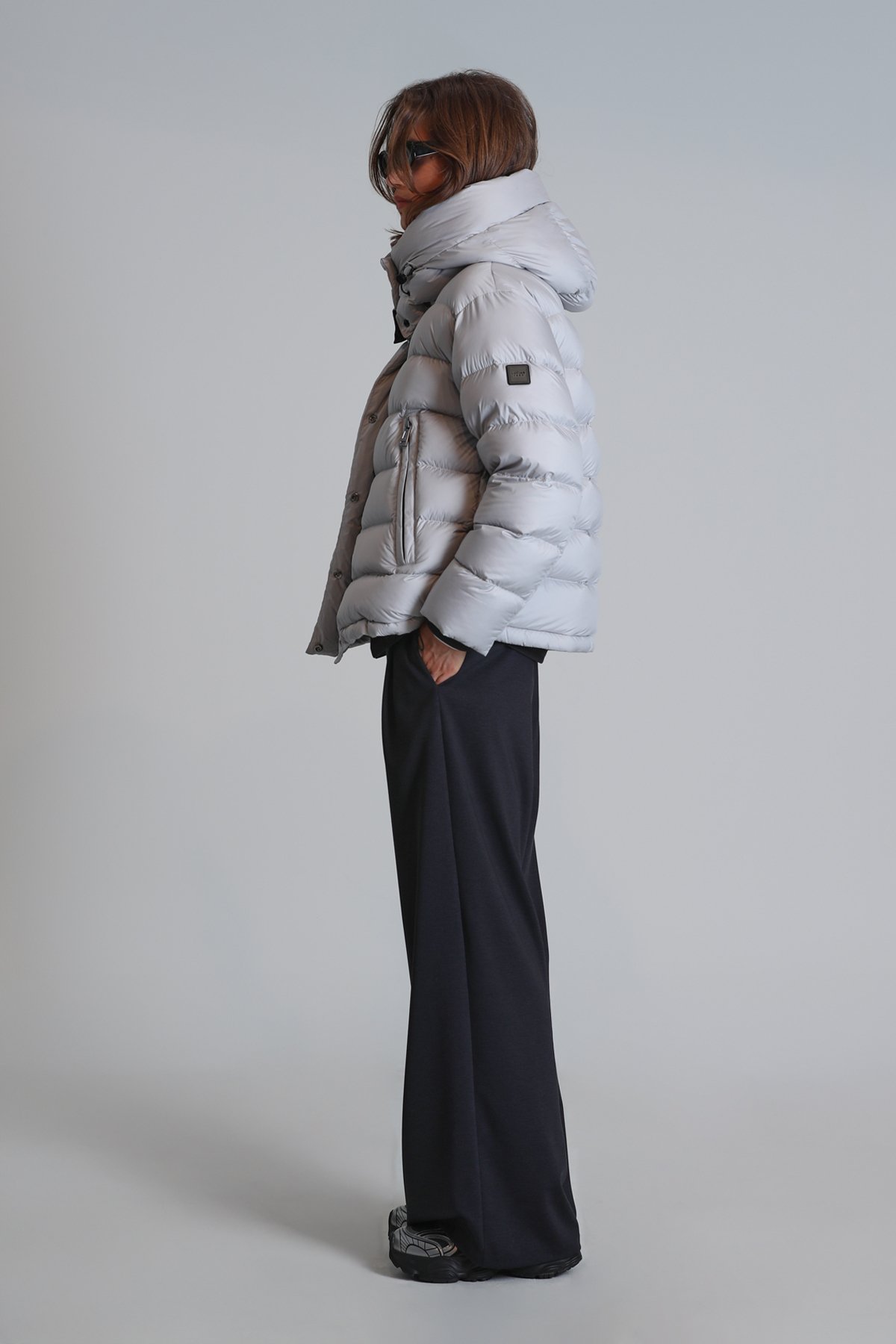 Rose Goose Down Women's Coat Stone - LUFIAN