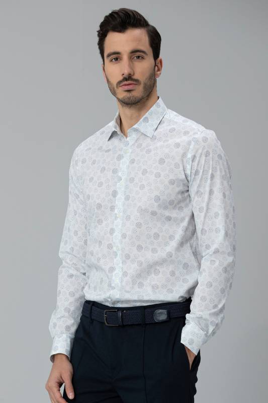 Rous Mens Smart Shirt Slım Fıt Sax - 3