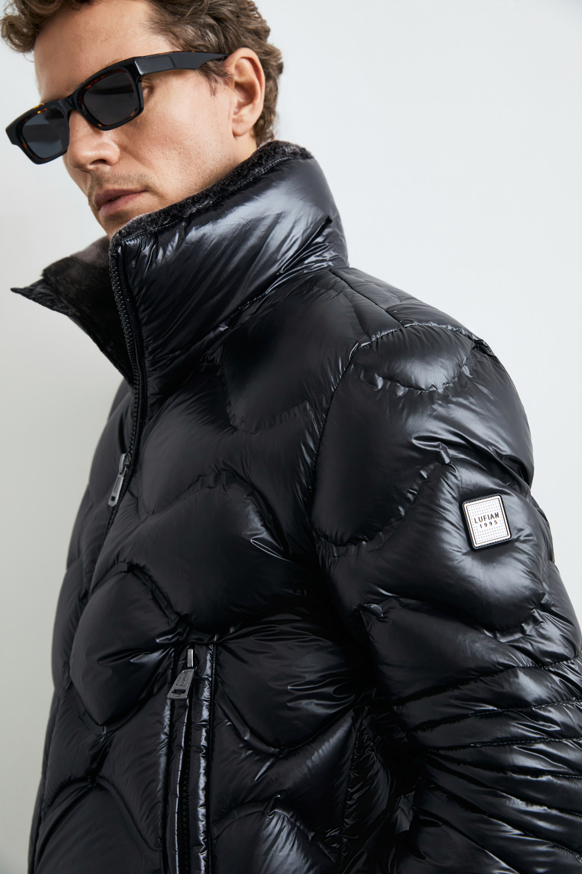 Goose Feather Male Coat Black - Lufian