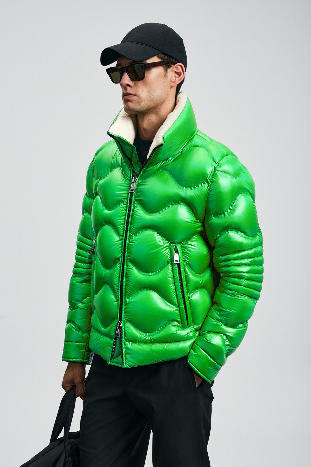 Goose Feather Male Coat Green - Lufian