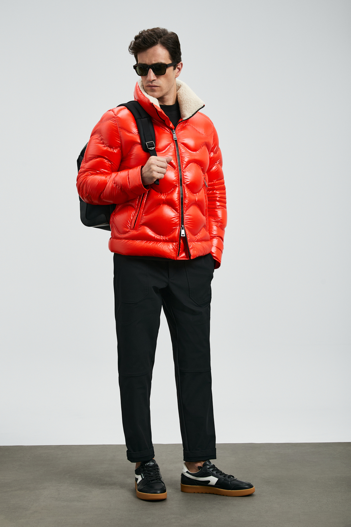 Goose Feather Male Coat Orange - Lufian