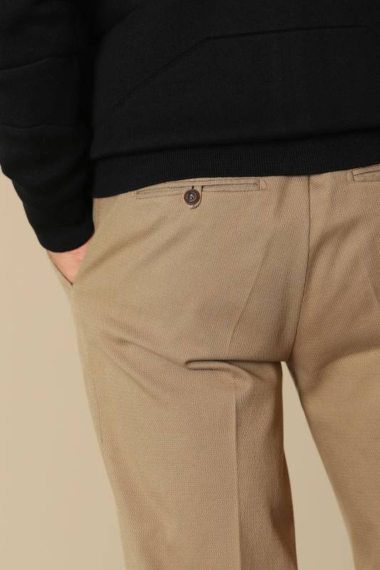 Rude Smart Mens Chino Pants Slım Fıt Camel - 5