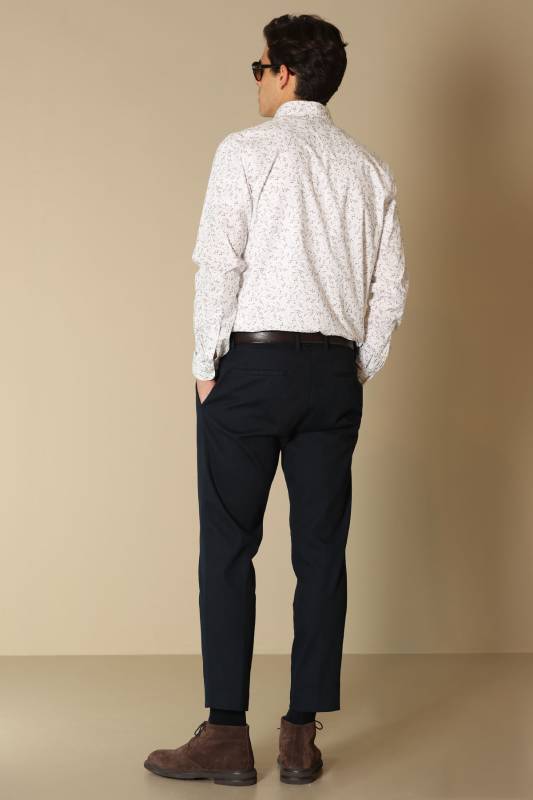 Rude Smart Mens Chino Pants Slım Fıt Navy - 6