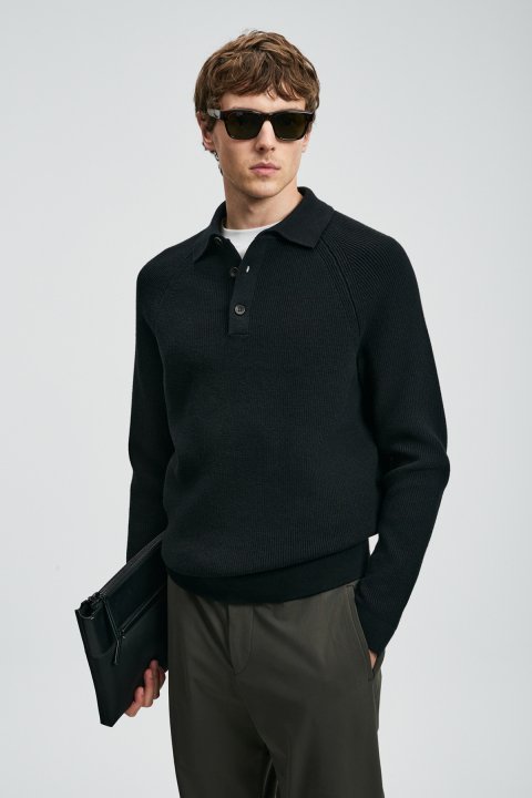 Rufus Men's Sweater Black - LUFIAN