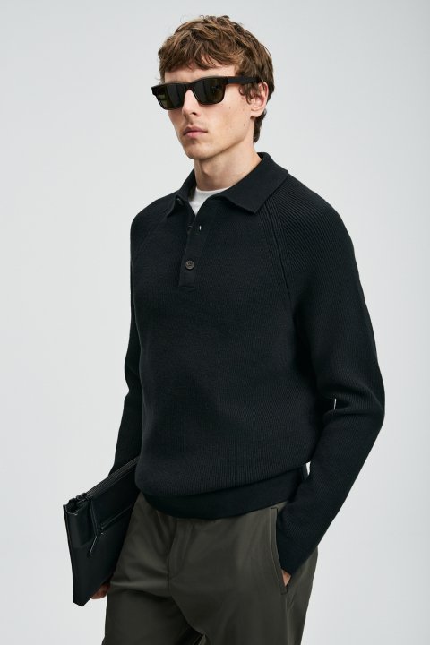 Rufus Men's Sweater Black - LUFIAN