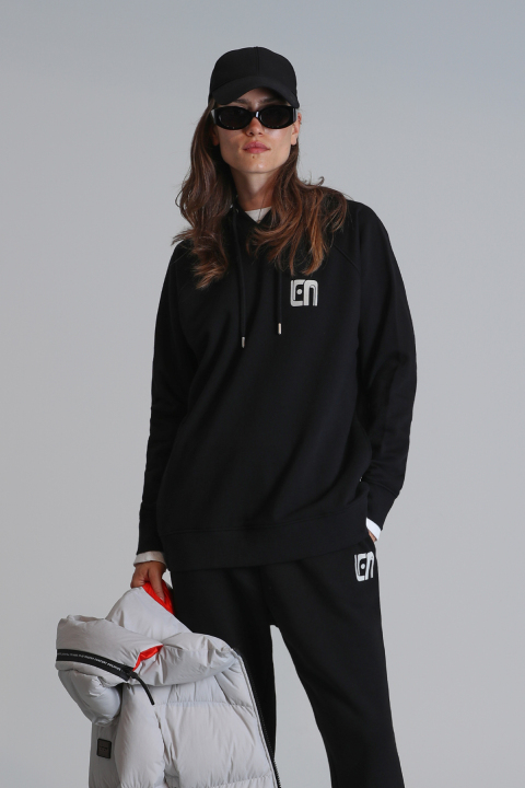 Sabrına Woman Knitting Sweatsh Black - Lufian