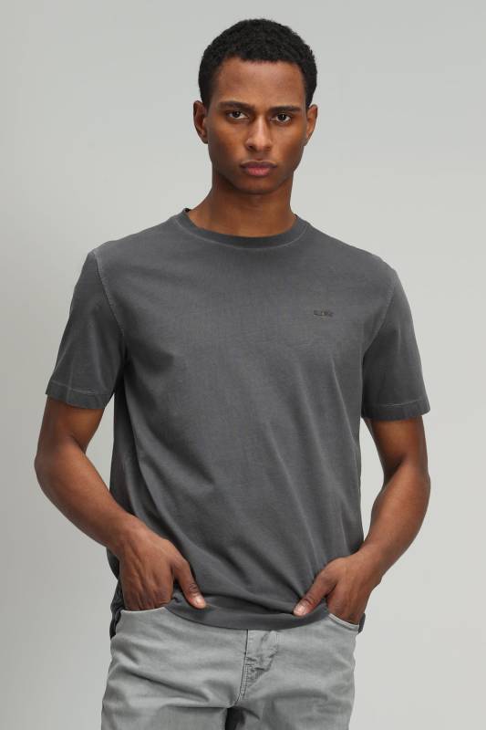 Sarder Mens Basic T - Shirt Anthracıte - 3