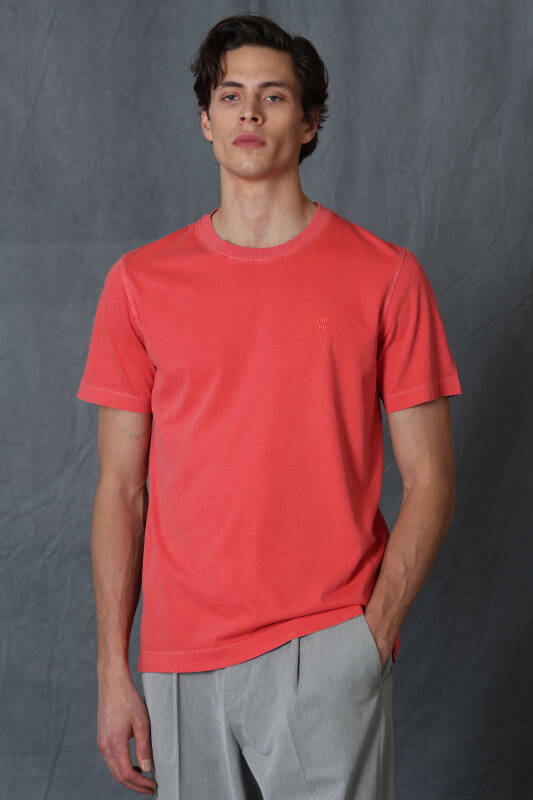 Sarder Mens Basic T - Shirt Coral - 1