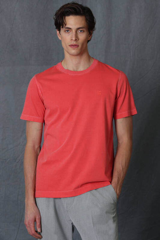 Sarder Mens Basic T - Shirt Coral - 4