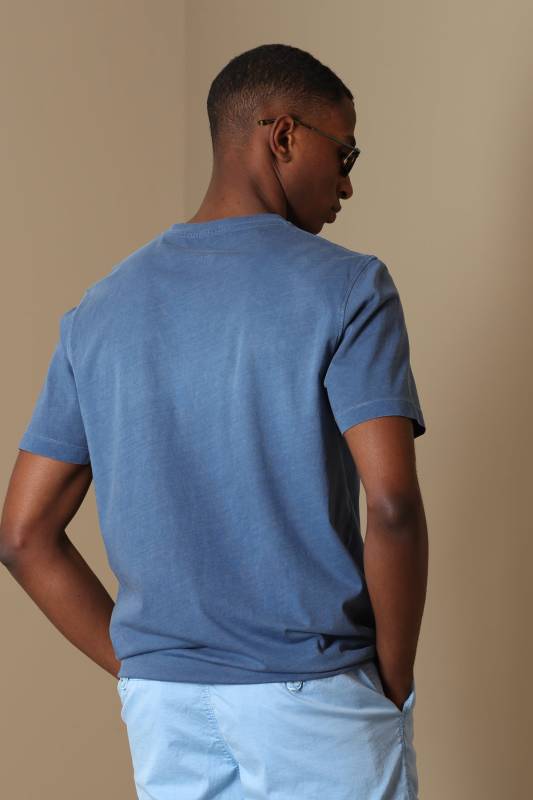 Sarder Mens Basic T - Shirt Indıgo - 6