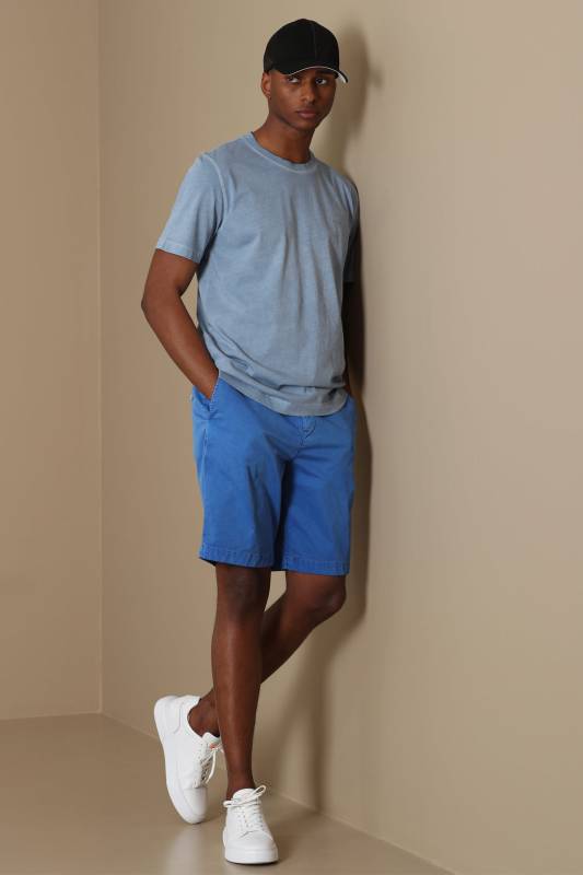 Sarder Mens Basic T - Shirt Lıght Blue - 5