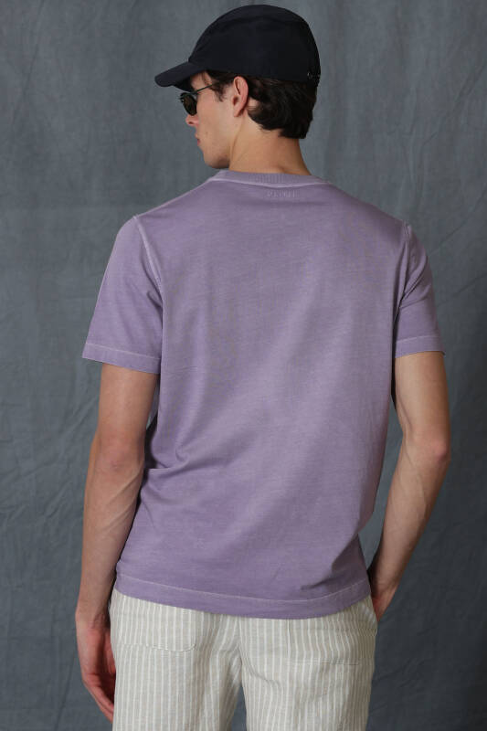 Sarder Mens Basic T - Shirt Lılac - 6