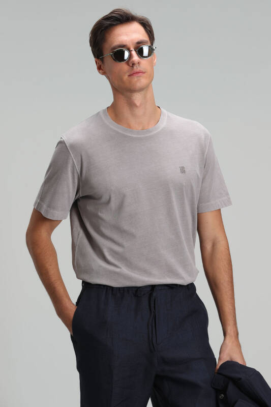 Sarder Mens Basic T - Shirt Mınk - 1