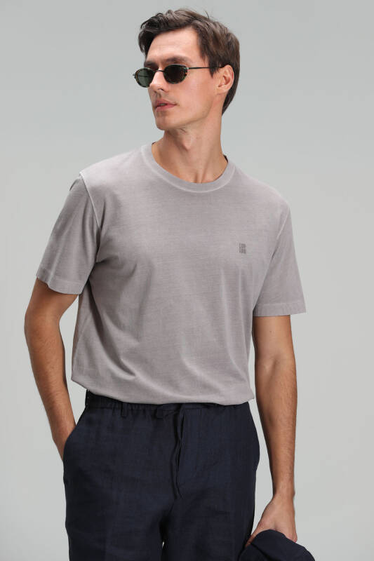 Sarder Mens Basic T - Shirt Mınk - 4