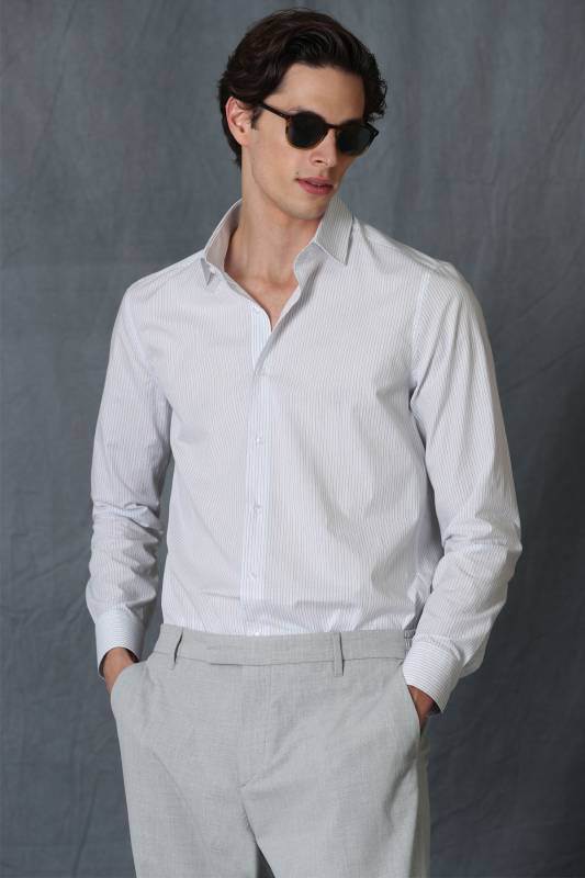 Sarıda Mens Smart Shirt Comfort Fit Whıte - 1