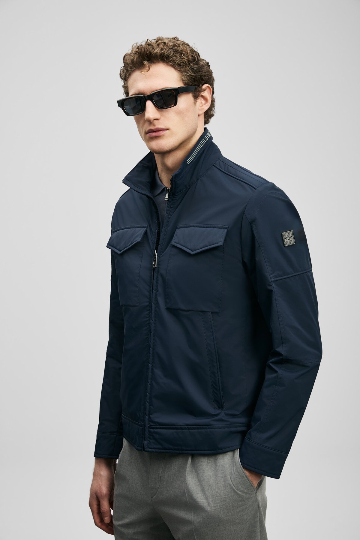 Scott Men's Coat Navy Blue - LUFIAN