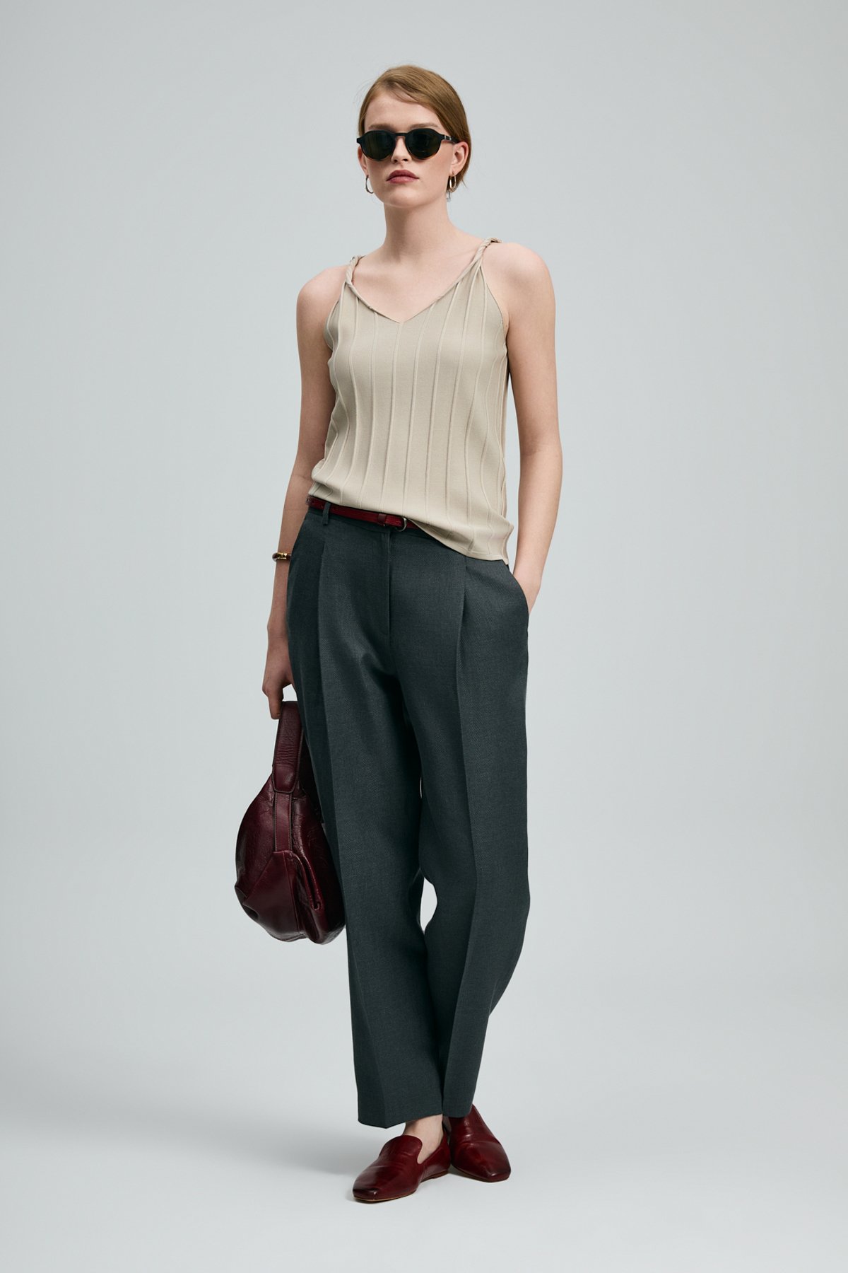 Seam Women's Trouser Khaki - LUFIAN